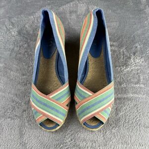 Ralph Lauren Multicolor Espadrille Wedge Sandals Women's 9 B Summer Feminine